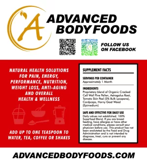 Advanced Body Foods Testosterone Pollen